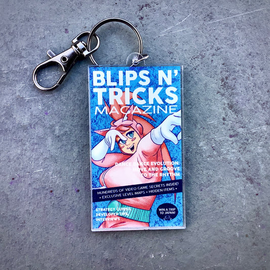 “Blips and Tricks” Gaming Magazine Acrylic Charm